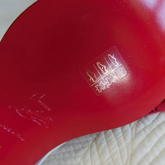 NIB Louboutin Dandelion slip on embroidered loafer Pic Nic stripe toile flat 43 - Picture 13 of 16